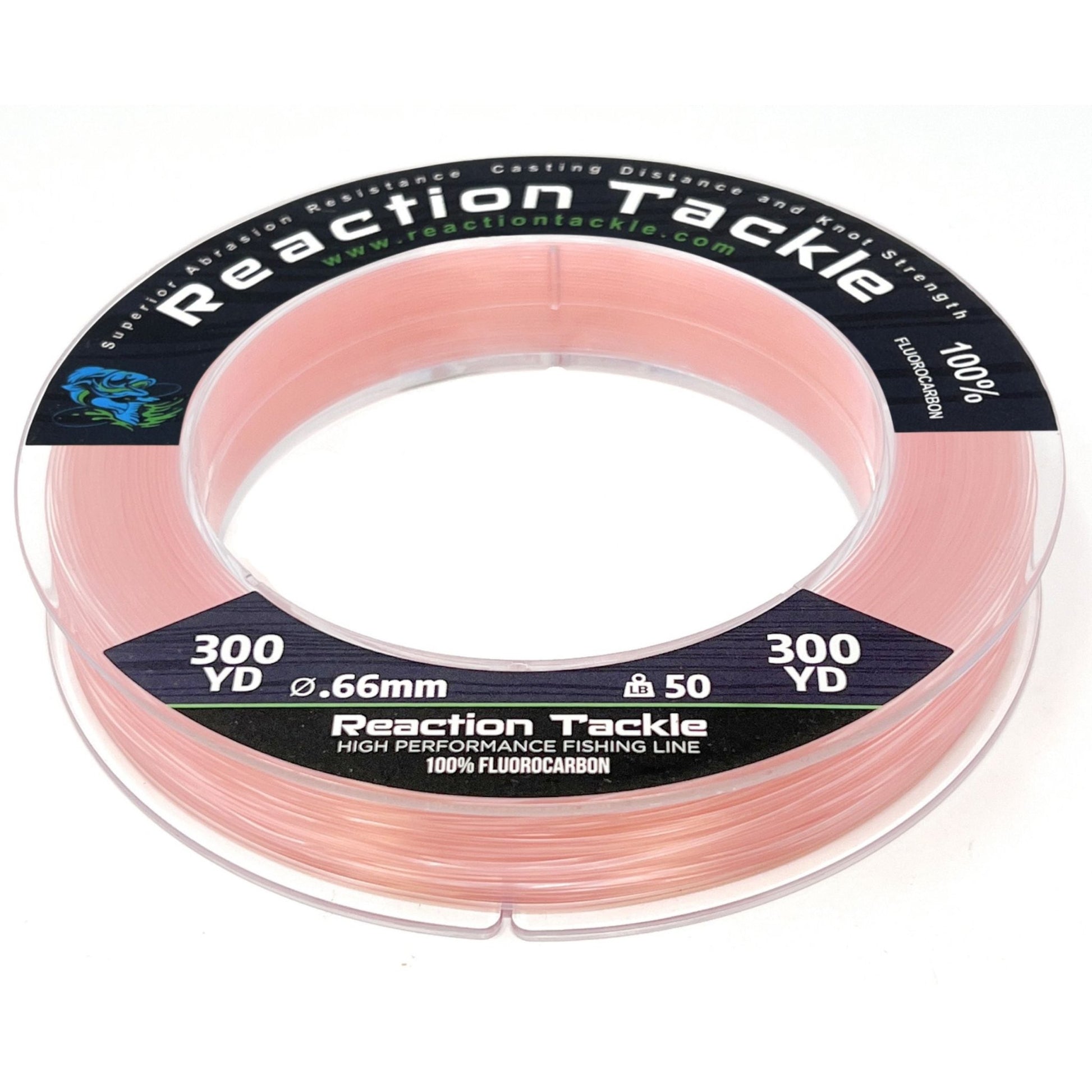 Reaction Tackle 100% Pure Fluorocarbon Fishing Line – Pink Fluorocarbon Fishing Line for fishing (15 view)