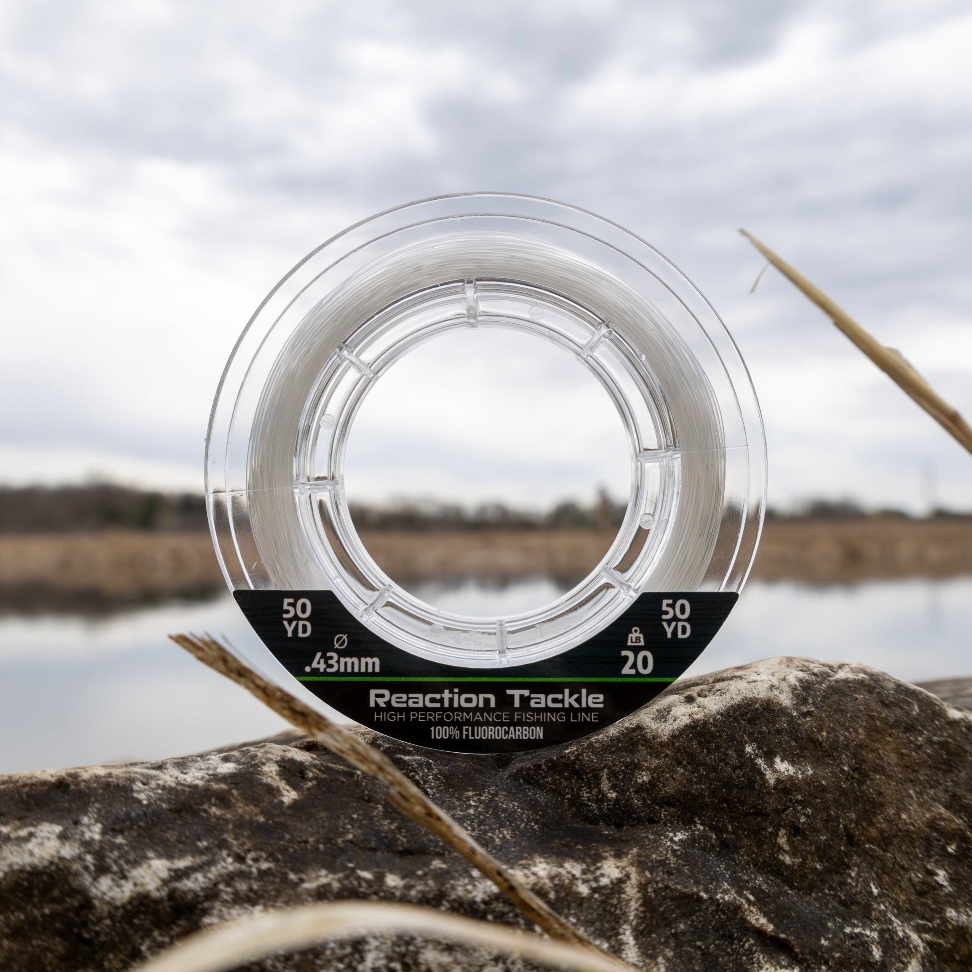 Reaction Tackle 100% Pure Fluorocarbon Fishing Line – Clear Fluorocarbon Fishing Line for fishing (2 view)