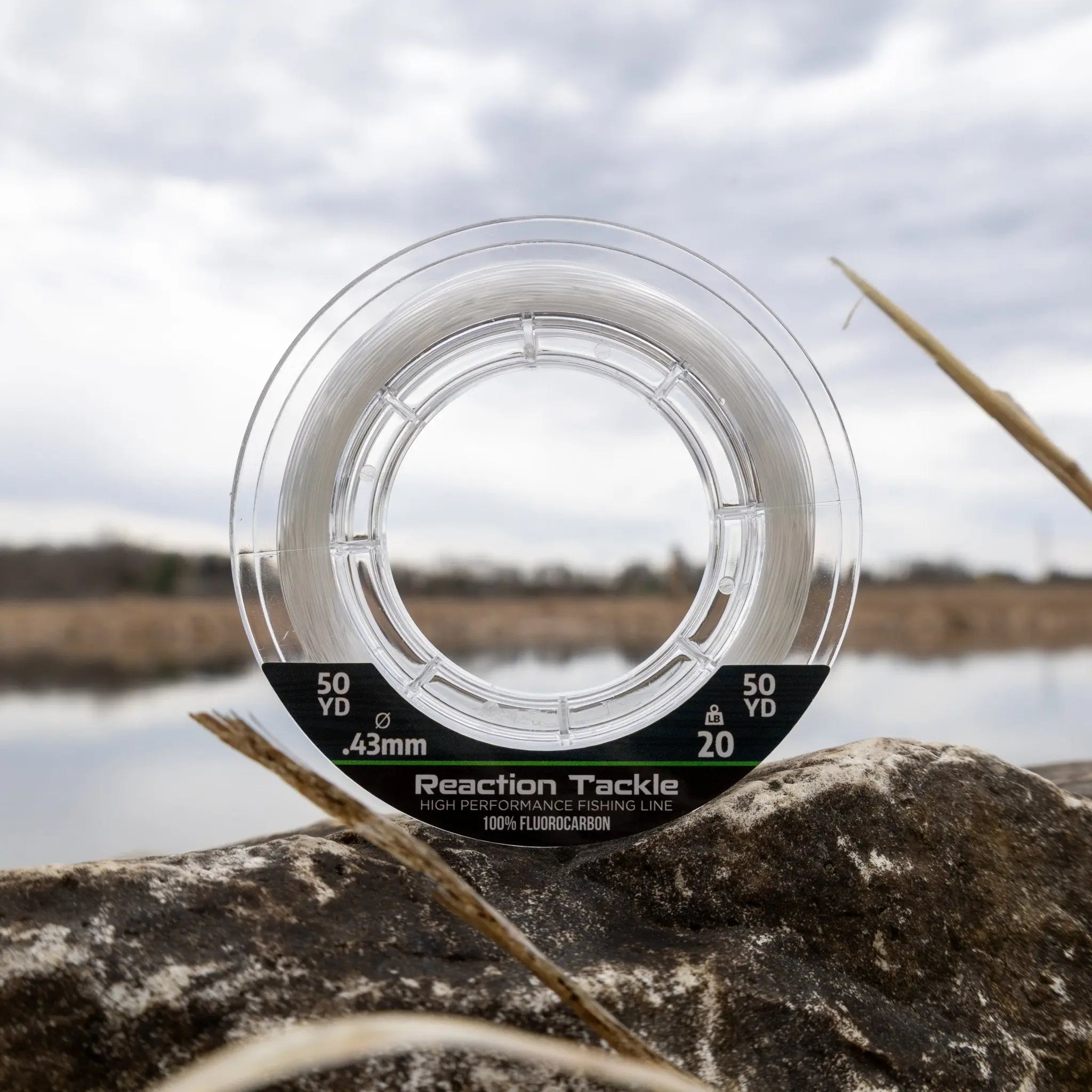 Reaction Tackle 100% Pure Fluorocarbon Fishing Line – Clear Fluorocarbon Fishing Line for fishing (2 view)