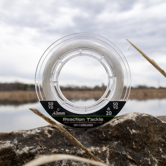 Reaction Tackle 100% Pure Fluorocarbon Fishing Line – Clear Fluorocarbon Fishing Line for fishing (2 view)
