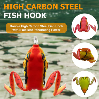 Reaction Tackle 2.25" Hollow Body Frogs with Swimming Legs (2 - Pack) – Swamp Frog 25 for fishing (24 view)