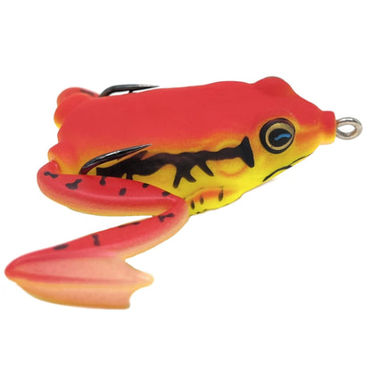 Reaction Tackle 2.25" Hollow Body Frogs with Swimming Legs (2 - Pack) – Fire Frog 23 for fishing (15 view)