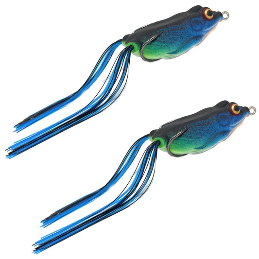 Reaction Tackle 2.5" Hollow Body Frogs / 2 - Pack – Blackout Frog 28 for fishing (1 view)