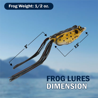 Reaction Tackle 2.5" Hollow Body Frogs / 2 - Pack – Blackout Frog 28 for fishing (7 view)