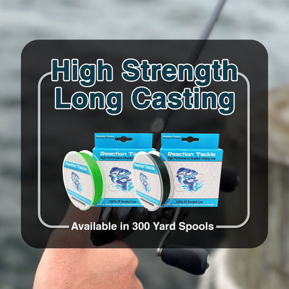 Reaction Tackle 9 Strand Braided Fishing Line – Moss Green Braided Fishing Line for fishing (5 view)