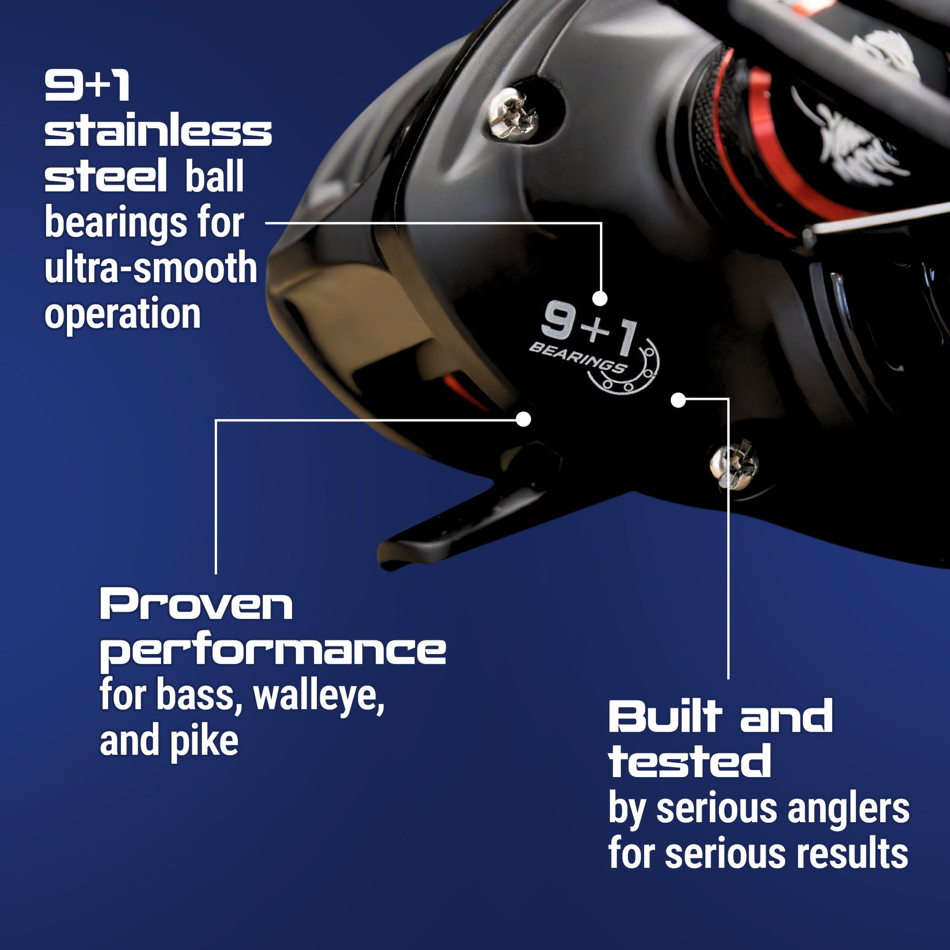 Reaction Tackle Baitcasting Fishing Reel – ReactCast Edition - High - Speed 7.3:1 Gear Ratio - NEW – Right Handed for fishing (5 view)