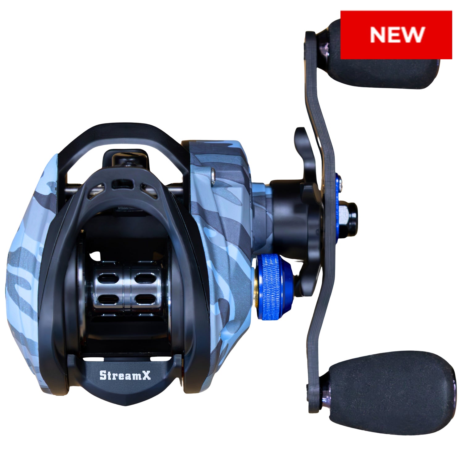 Reaction Tackle Baitcasting Fishing Reel - StreamX Edition - 7.5:1 gear ratio - NEW – Right Handed for Baitcasting Reel (1 view)