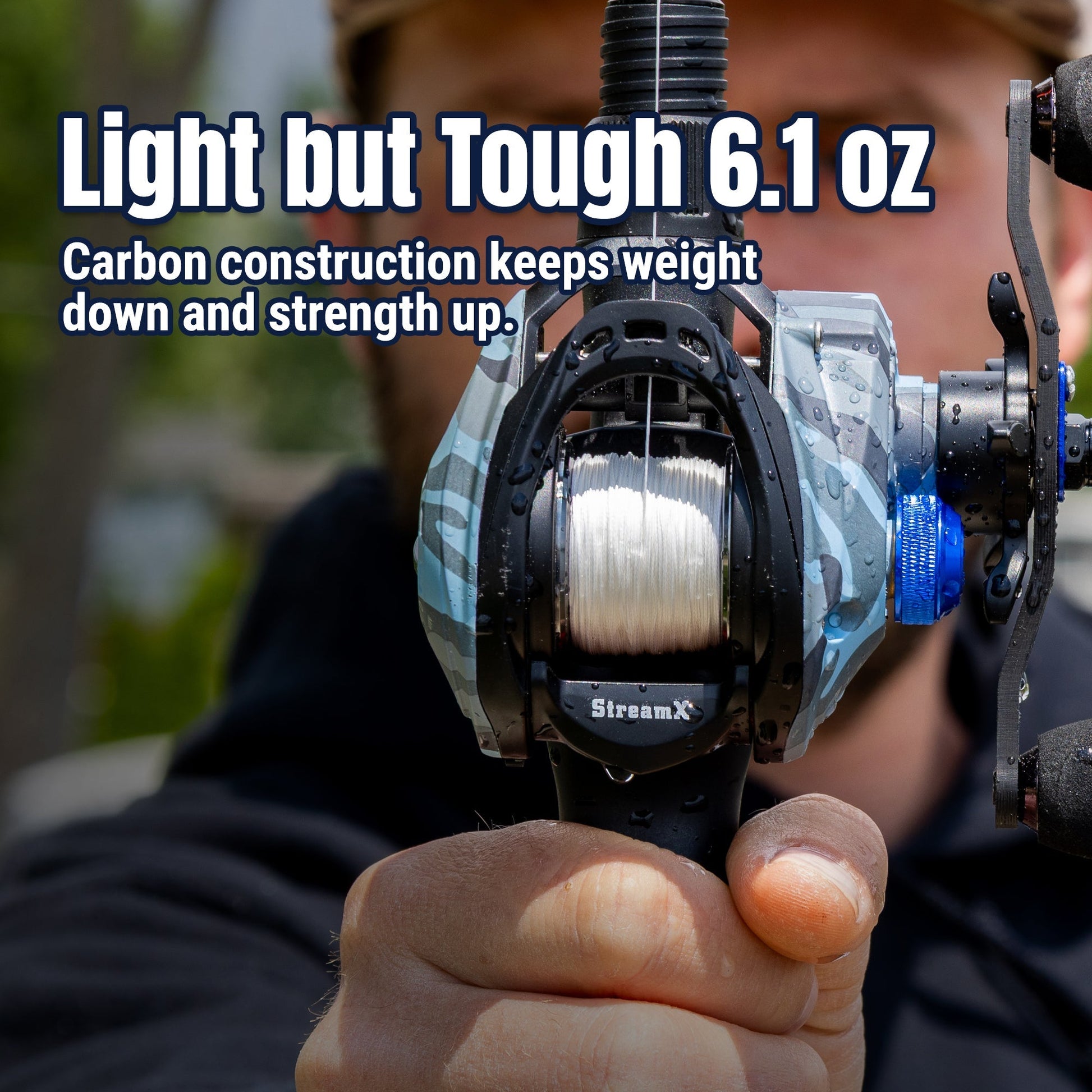 Reaction Tackle Baitcasting Fishing Reel - StreamX Edition - 7.5:1 gear ratio - NEW – Right Handed for Baitcasting Reel (6 view)