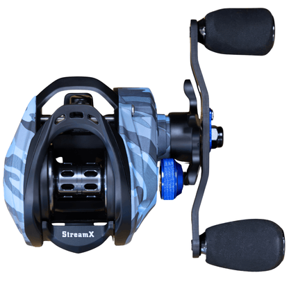 Reaction Tackle Baitcasting Fishing Reel - StreamX Edition - 7.5:1 gear ratio - NEW – Right Handed for Baitcasting Reel (14 view)