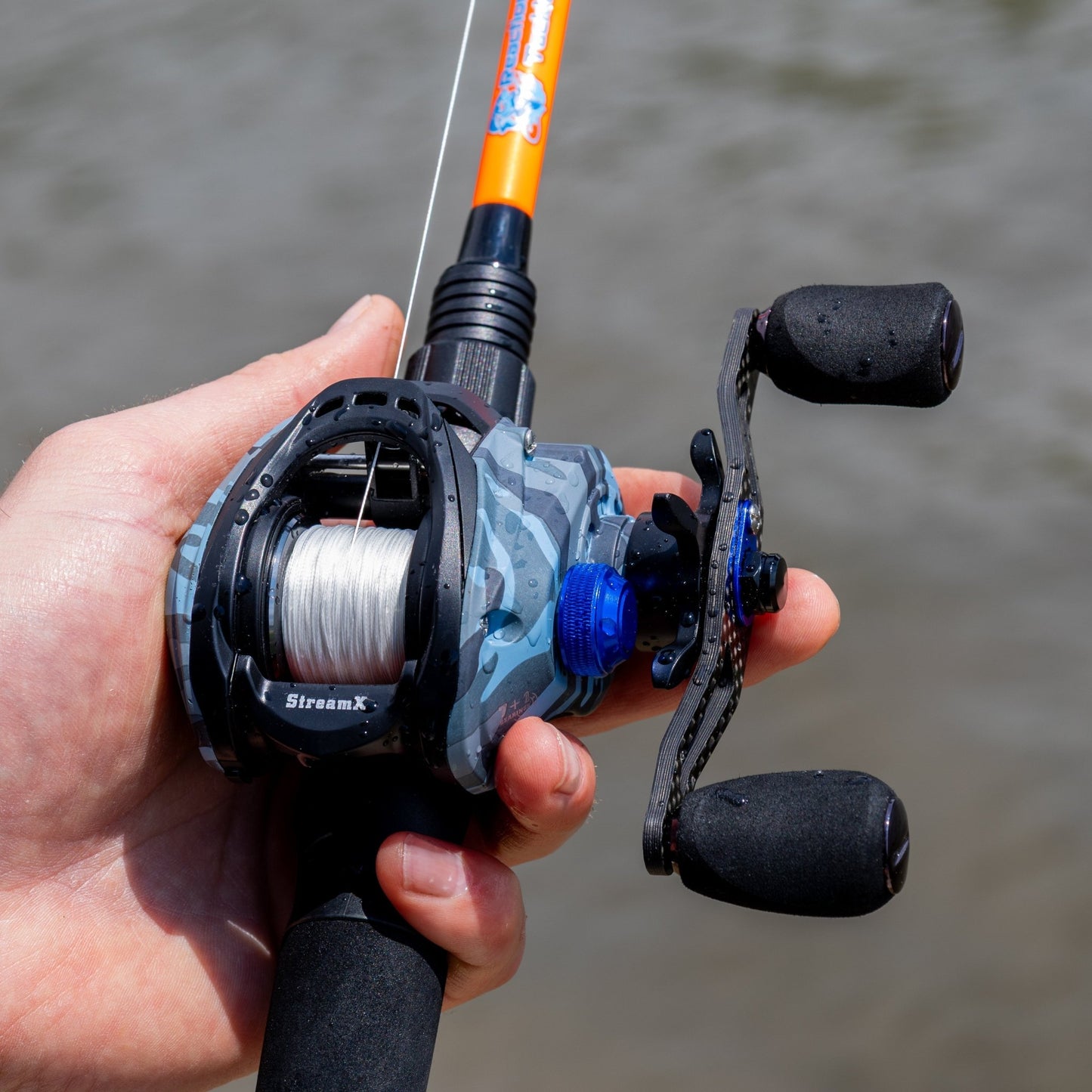 Reaction Tackle Baitcasting Fishing Reel - StreamX Edition - 7.5:1 gear ratio - NEW – Right Handed for Baitcasting Reel (12 view)