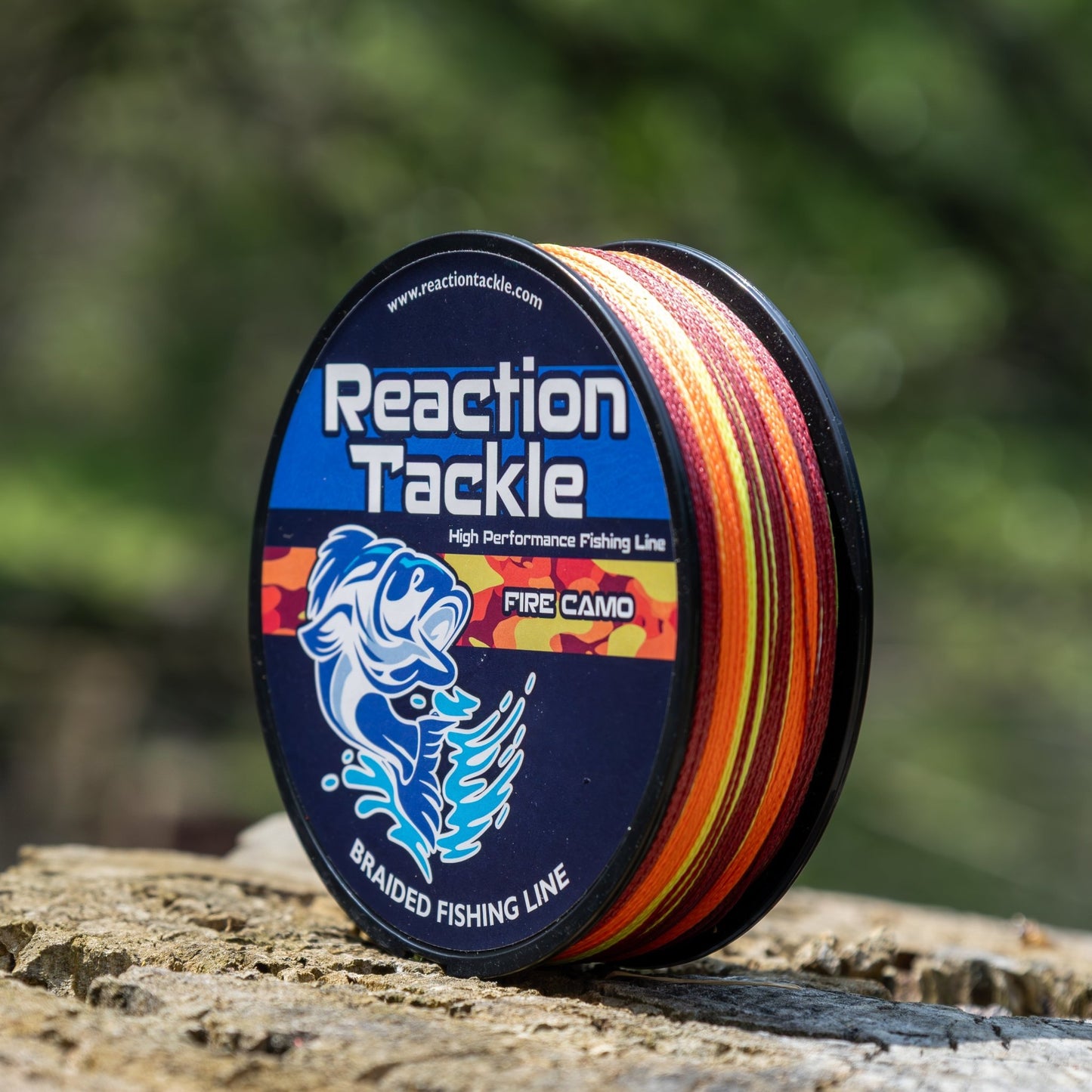 Reaction Tackle Braided Fishing Line - Fire Camo - NEW – 6lb Braided Fishing Line for fishing (8 view)