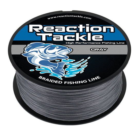 Reaction Tackle Braided Fishing Line - Gray – 10lb Braided Fishing Line for fishing (1 view)