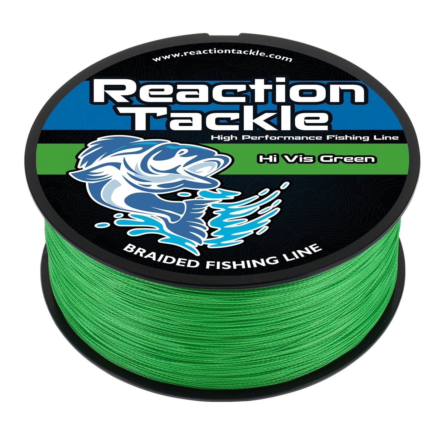 Reaction Tackle Braided Fishing Line - Hi - Vis Green – 10lb Braided Fishing Line for fishing (1 view)