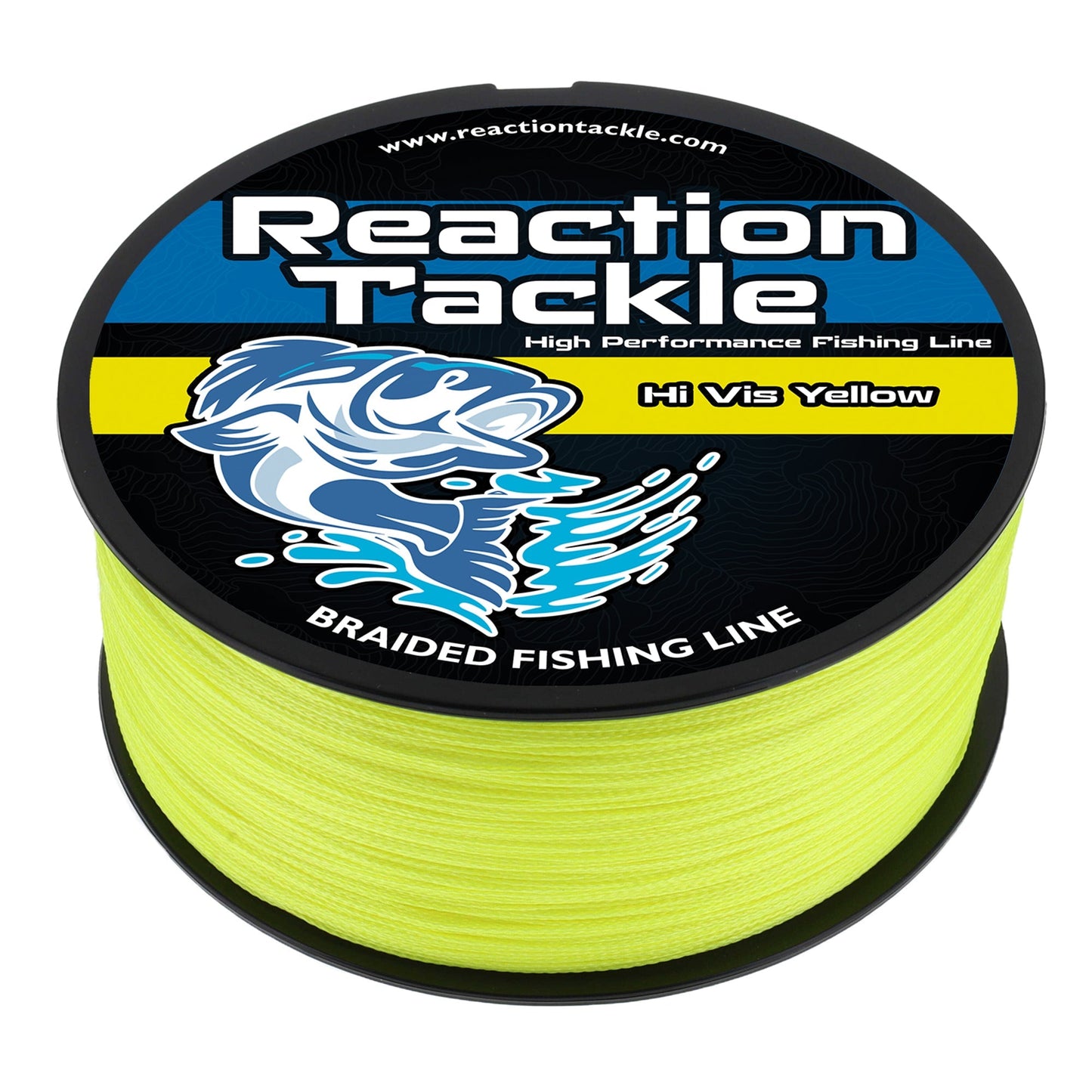 Reaction Tackle Braided Fishing Line - Hi - Vis Yellow – 6lb Braided Fishing Line for fishing (1 view)