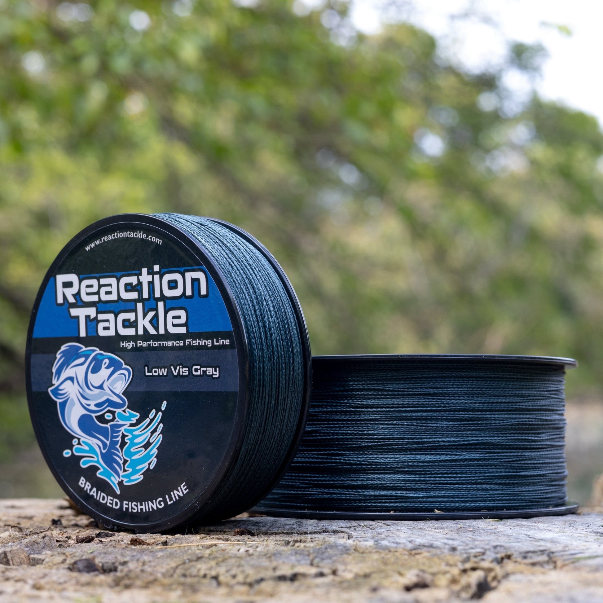 Reaction Tackle Braided Fishing Line - Low - Vis Gray – 10lb Braided Fishing Line for fishing (2 view)
