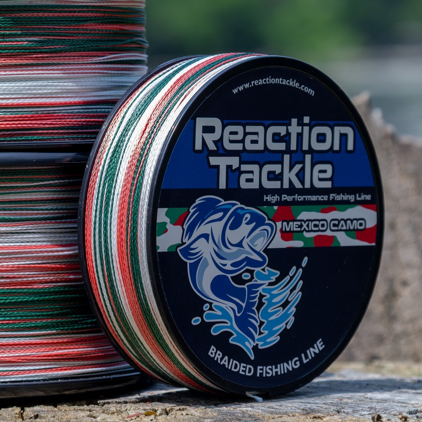 Reaction Tackle Braided Fishing Line - Mexico Camo - NEW – 6lb Braided Fishing Line for fishing (6 view)