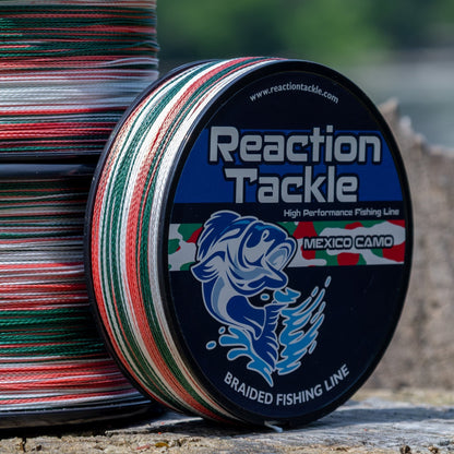 Reaction Tackle Braided Fishing Line - Mexico Camo - NEW – 6lb Braided Fishing Line for fishing (6 view)
