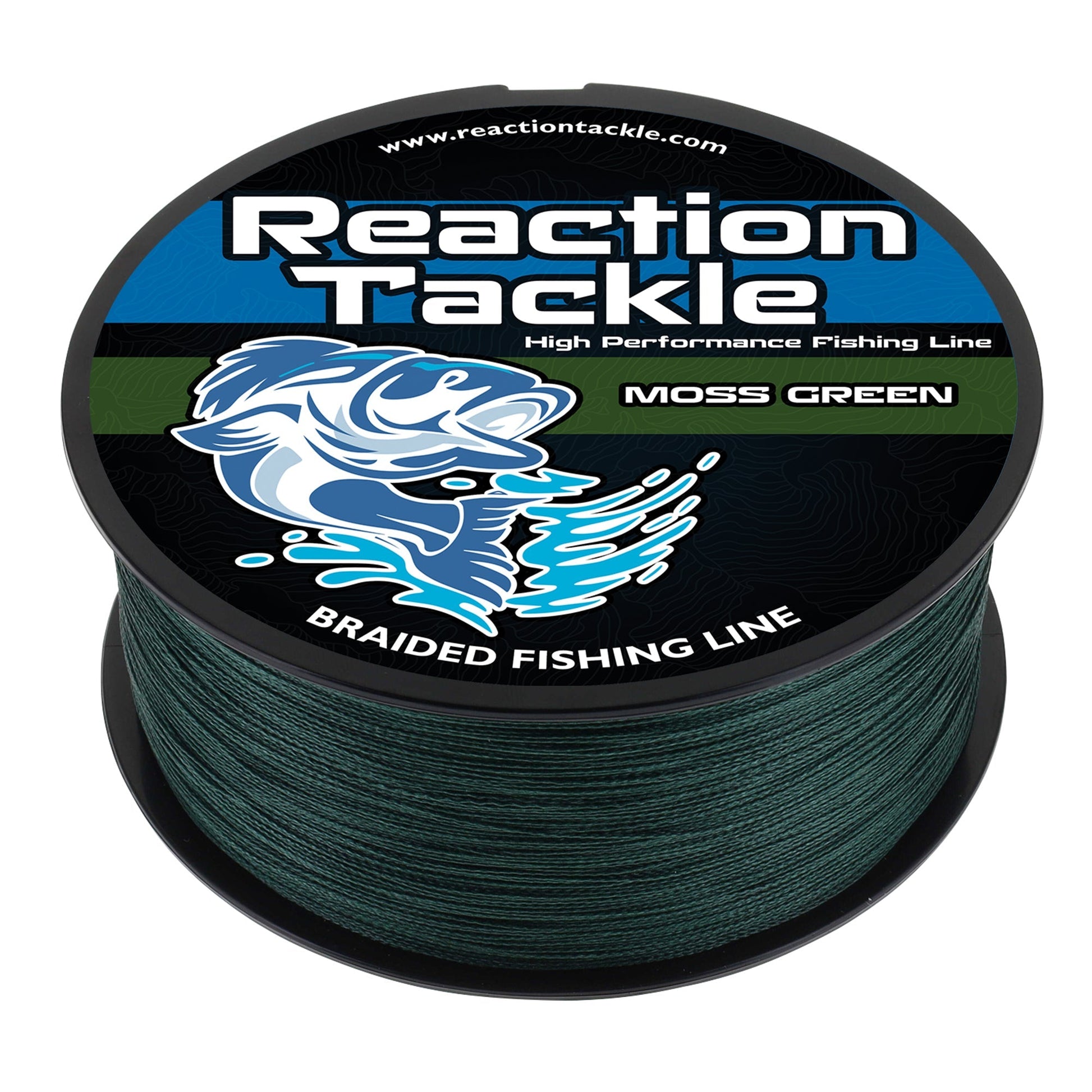 Reaction Tackle Braided Fishing Line - Moss Green – 6lb Braided Fishing Line for fishing (1 view)