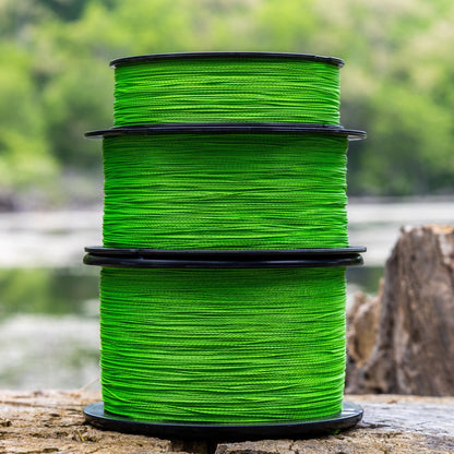 Reaction Tackle Braided Fishing Line - NO FADE Hi Vis Green - NEW – 6lb Braided Fishing Line for fishing (7 view)