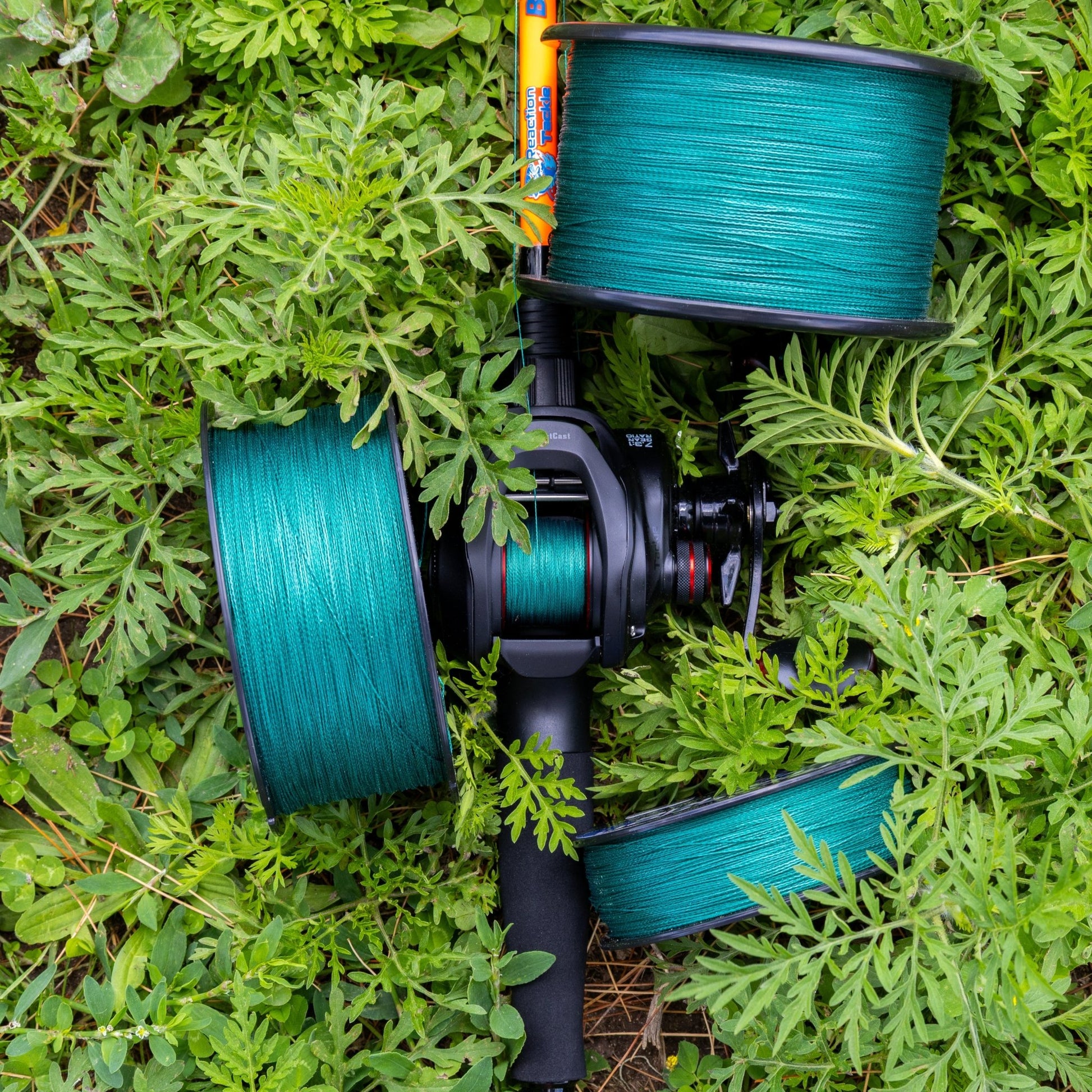 Reaction Tackle Braided Fishing Line - NO FADE Moss Green - NEW – 6lb Braided Fishing Line for fishing (6 view)