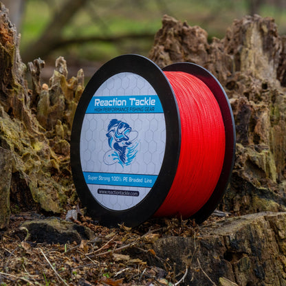 Reaction Tackle Braided Fishing Line - NO FADE Red – 10lb Braided Fishing Line for fishing (6 view)