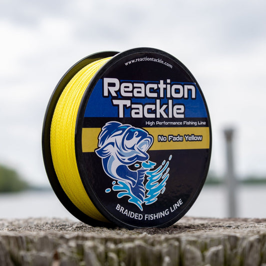 Reaction Tackle Braided Fishing Line - NO FADE Yellow - NEW – 6lb Braided Fishing Line for Braided Line (2 view)