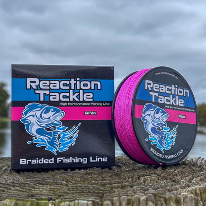 Reaction Tackle Braided Fishing Line - Pink – 10lb Braided Fishing Line for fishing (12 view)