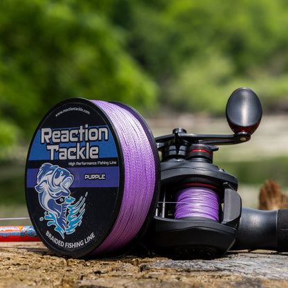 Reaction Tackle Braided Fishing Line - Purple - NEW – 6lb Braided Fishing Line for fishing (4 view)
