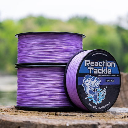 Reaction Tackle Braided Fishing Line - Purple - NEW – 6lb Braided Fishing Line for fishing (2 view)
