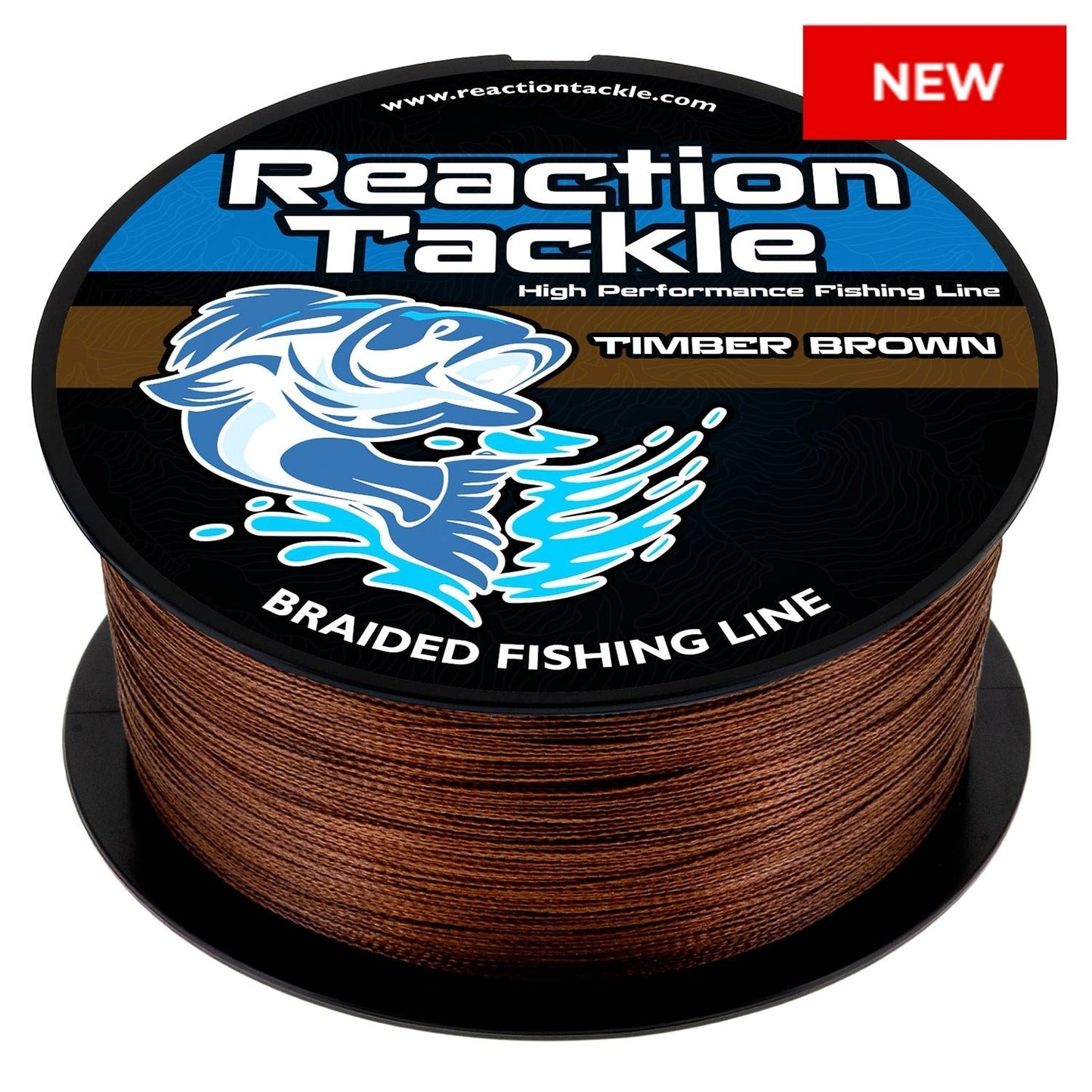 Reaction Tackle Braided Fishing Line - Timber Brown - NEW – 6lb Braided Fishing Line for fishing (1 view)