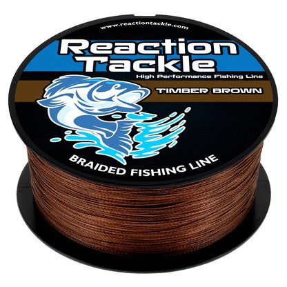 Reaction Tackle Braided Fishing Line - Timber Brown - NEW – 6lb Braided Fishing Line for fishing (9 view)