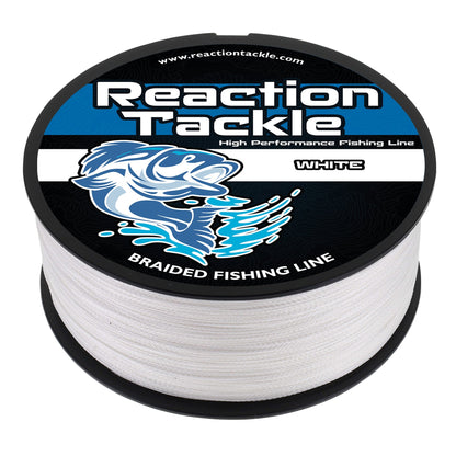 Reaction Tackle Braided Fishing Line - White – 10lb Braided Fishing Line for fishing (1 view)