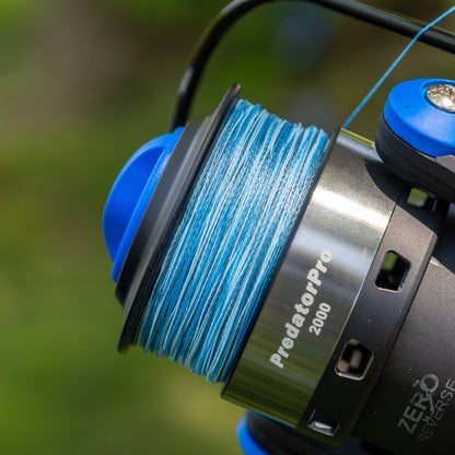 Reaction Tackle BRAIDED IN THE USA Fishing Line - 4X - NEW – X4 BLUE CAMO for fishing (2 view)