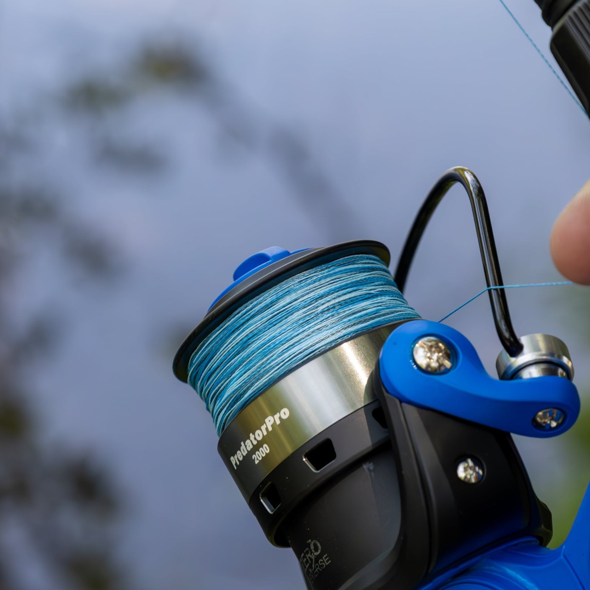 Reaction Tackle BRAIDED IN THE USA Fishing Line - 4X - NEW – X4 BLUE CAMO for fishing (9 view)