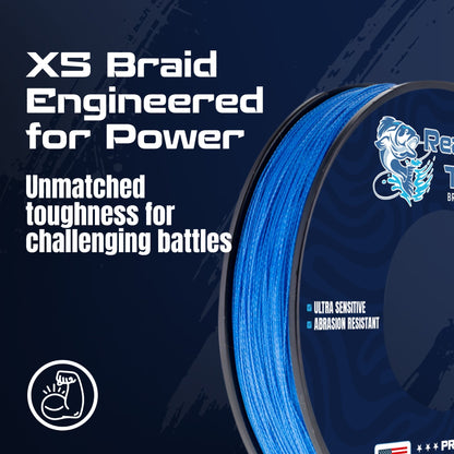 Reaction Tackle BRAIDED IN THE USA Fishing Line - 5X - NEW – X5 BLUE for fishing (9 view)