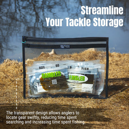 Reaction Tackle Clear Storage Bag Tackle Pak - Water - Resistant Plastic Storage - New – Small - 2pk for fishing (3 view)
