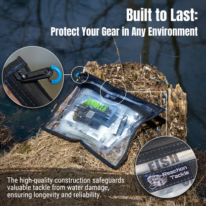 Reaction Tackle Clear Storage Bag Tackle Pak - Water - Resistant Plastic Storage - New – Small - 2pk for fishing (5 view)