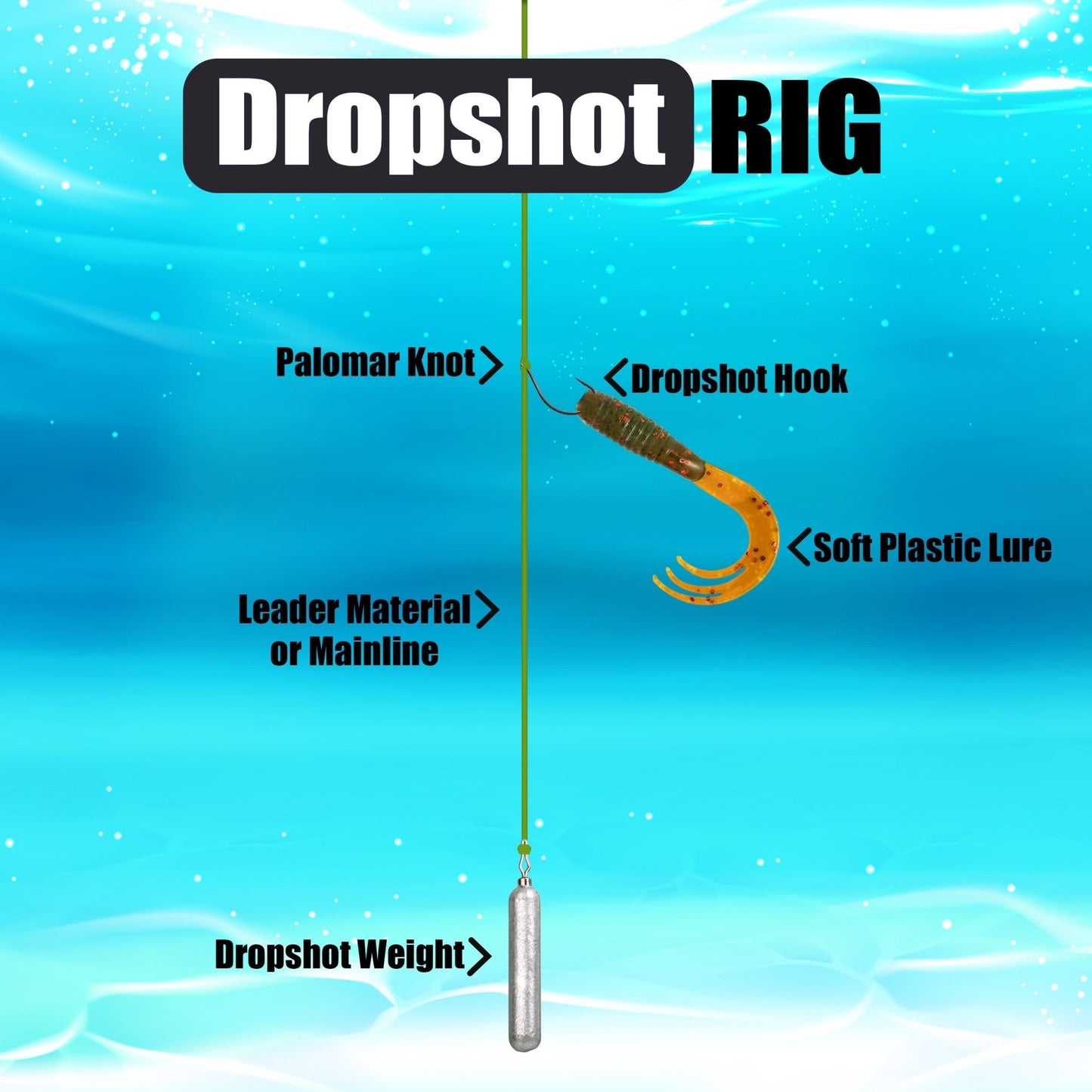 Reaction Tackle Drop Shot Hooks - Pack of 50 – 4 hooks for fishing (5 view)