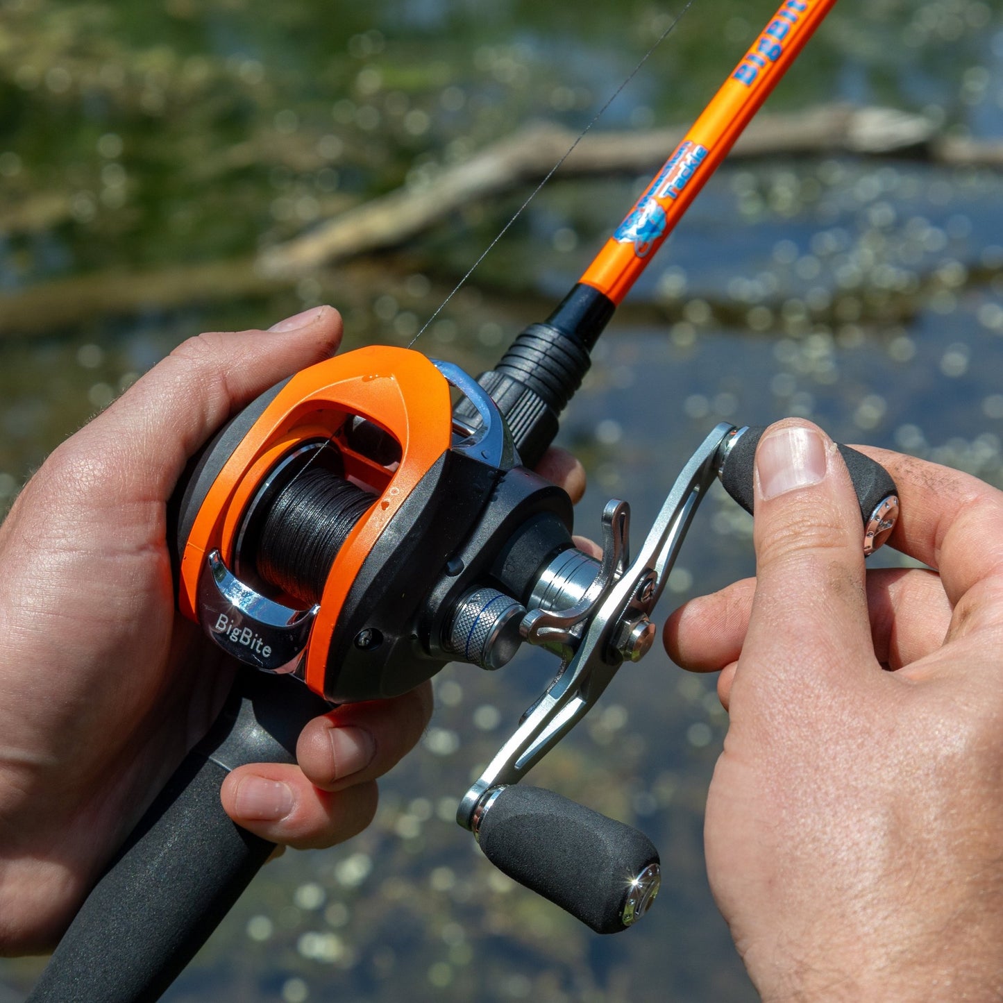 Reaction Tackle Fishing Rod and Baitcasting Reel Combo - Big Bite - NEW – BigBite - Medium/Heavy Action - Baitcasting for Combos (4 view)