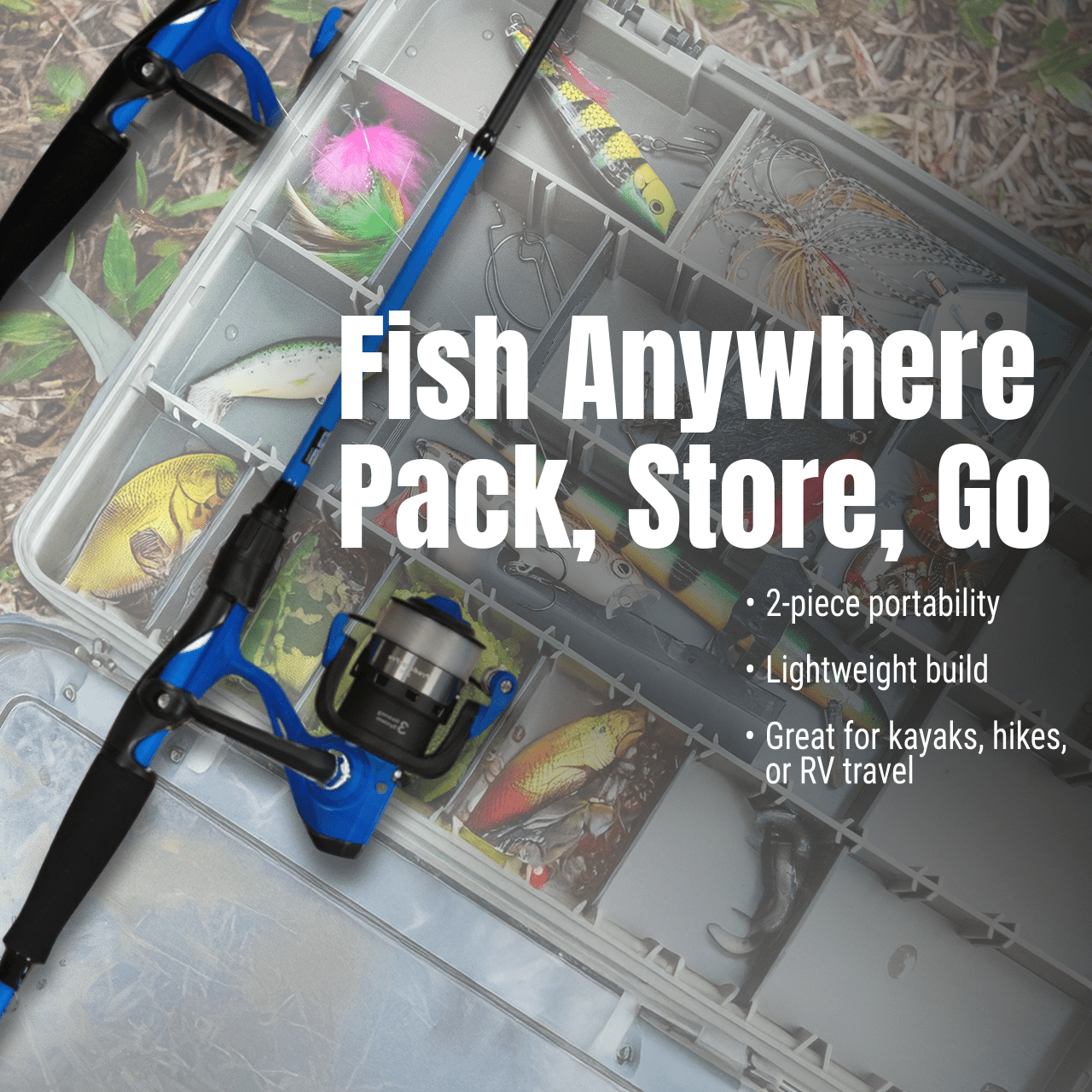 Reaction Tackle Fishing Rod and Spinning Reel Combo – Predator Pro - NEW – PredatorPro - Medium Action - Spinning for Combos (3 view)