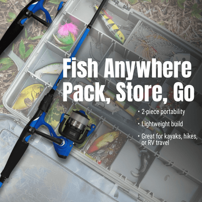 Reaction Tackle Fishing Rod and Spinning Reel Combo – Predator Pro - NEW – PredatorPro - Medium Action - Spinning for Combos (3 view)