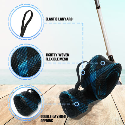 Reaction Tackle Fishing Rod Cover / Rod Sleeve / Rod Sock (2 - Pack) – Yellow/Black Rod Socks for fishing (25 view)