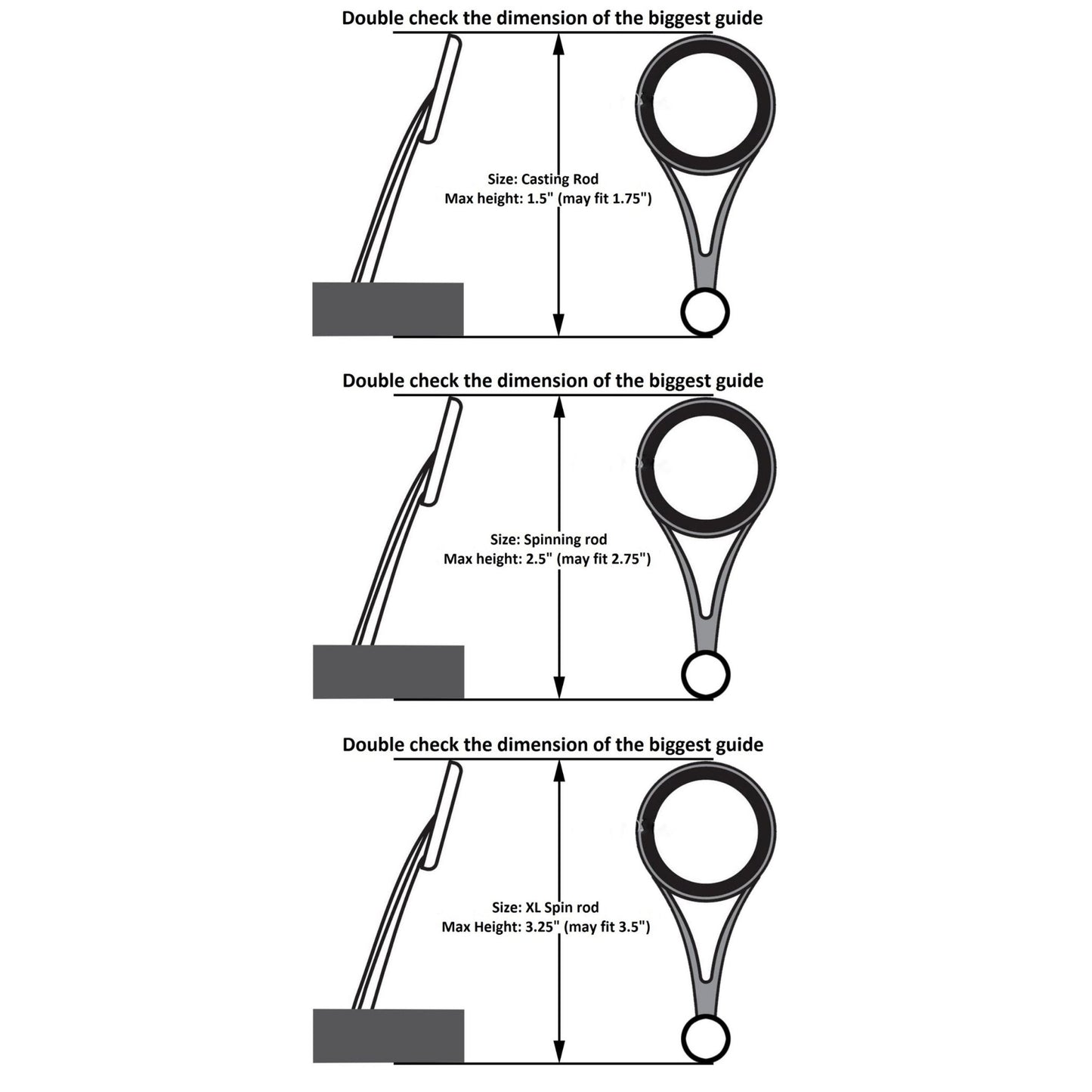 Reaction Tackle Fishing Rod Cover / Rod Sleeve / Rod Sock (2 - Pack) – Black Rod Socks for fishing (10 view)