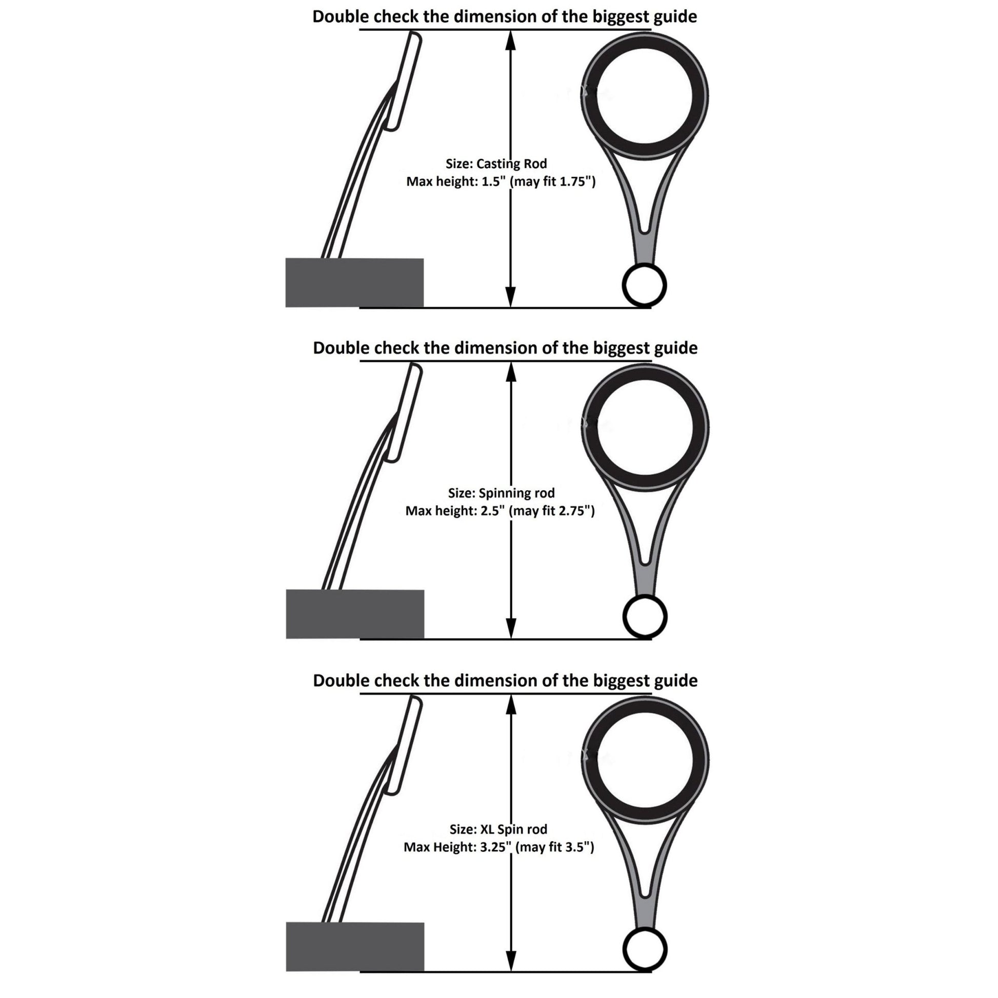 Reaction Tackle Fishing Rod Cover / Rod Sleeve / Rod Sock (2 - Pack) – Black Rod Socks for fishing (10 view)