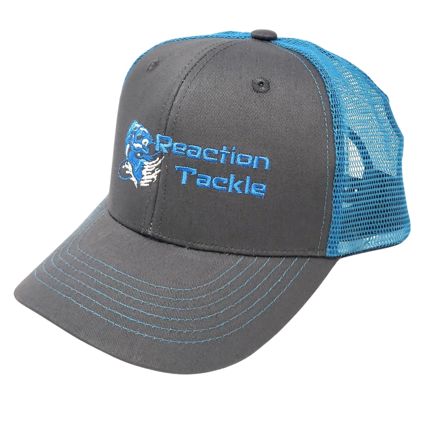 Reaction Tackle Hats – Gray / Bright Blue for Apparel (1 view)