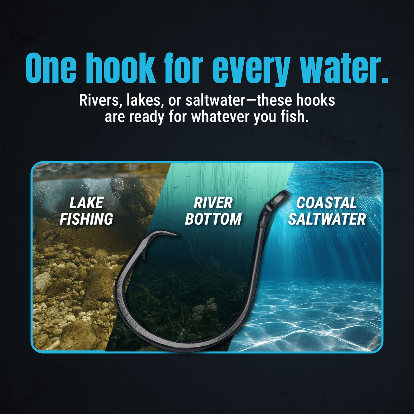 Reaction Tackle Heavyweight Catfish Circle Hooks - Offset Octopus Hooks (25 Pack) - New – 1 for fishing (11 view)