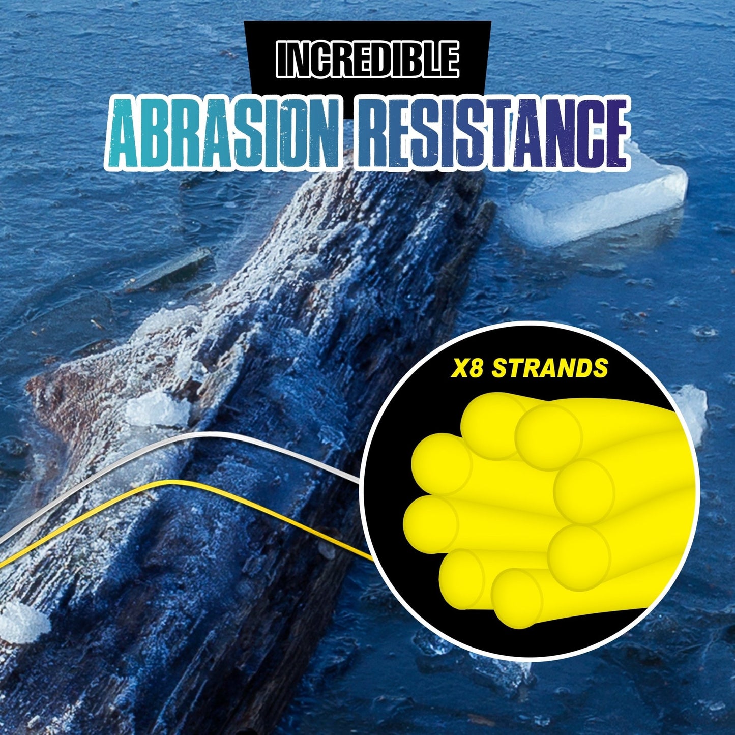 Reaction Tackle Ice Fishing Braided line - 8 Strand – 4lb Braided Fishing Line for fishing (12 view)