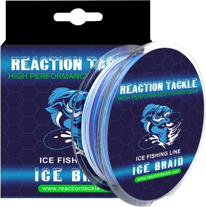 Reaction Tackle Ice Fishing Braided line - 8 Strand – 4lb Braided Fishing Line for fishing (1 view)
