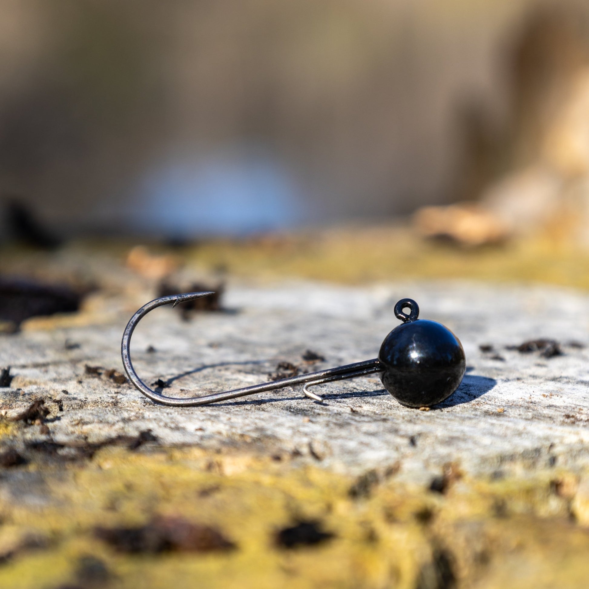 Reaction Tackle Lead Ball Jigs (10 - Pack) – Premium Round Jig Heads for Soft Plastics - New – 1/16 oz - 2 Hook for fishing (2 view)