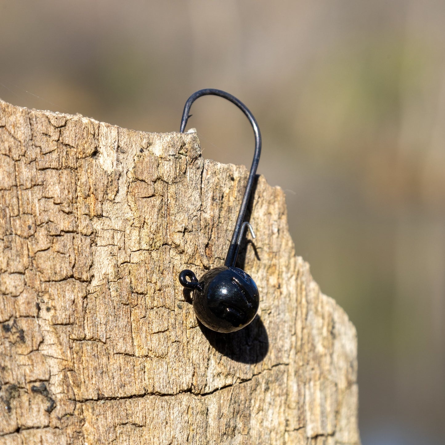 Reaction Tackle Lead Ball Jigs (10 - Pack) – Premium Round Jig Heads for Soft Plastics - New – 1/16 oz - 2 Hook for fishing (3 view)